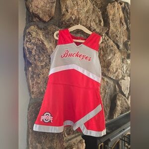 Ohio State Buckeyes Girls Toddler Two-Piece Cheer Captain Cheerleader Dress
